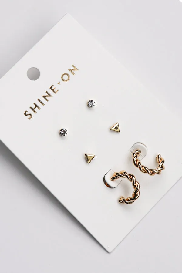 Shine On Label Milan Collection Earrings Gold