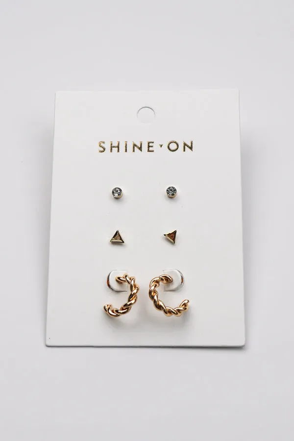 Shine On Label Milan Collection Earrings Gold