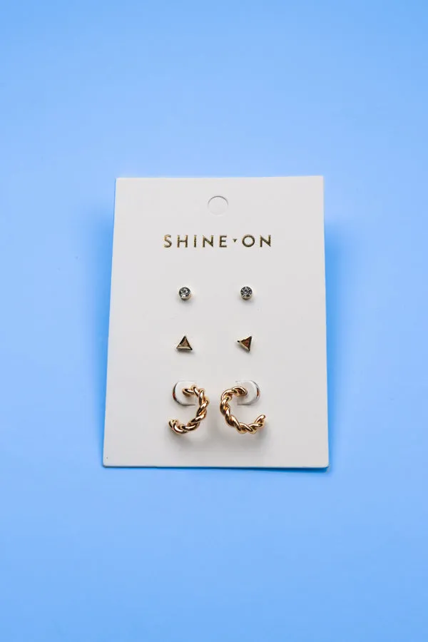 Shine On Label Milan Collection Earrings Gold
