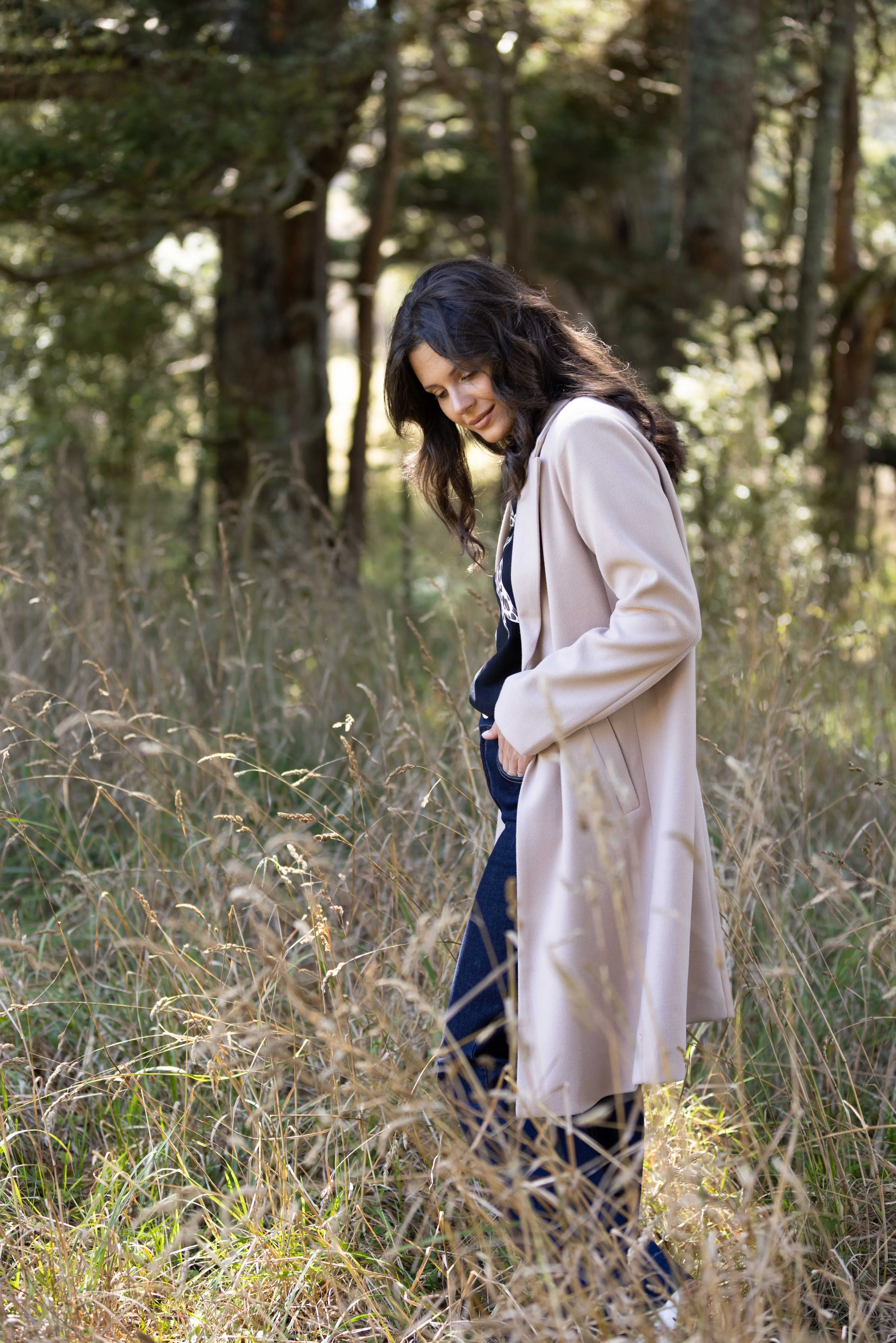 Shine On Label Montana Long Coat Oat