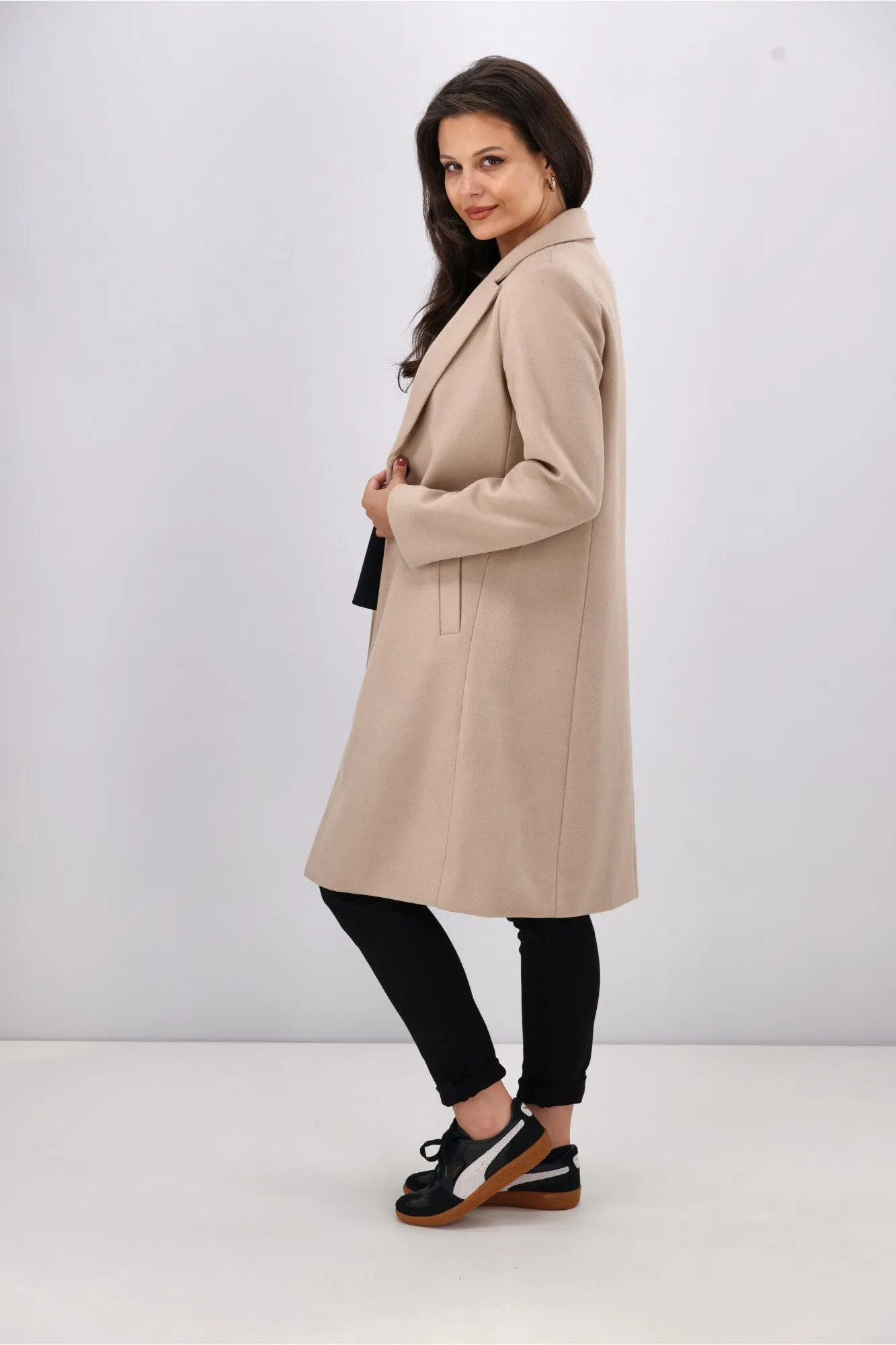 Shine On Label Montana Long Coat Oat