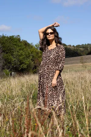 Shine On Label Sienna Midi Dress Leopard Print