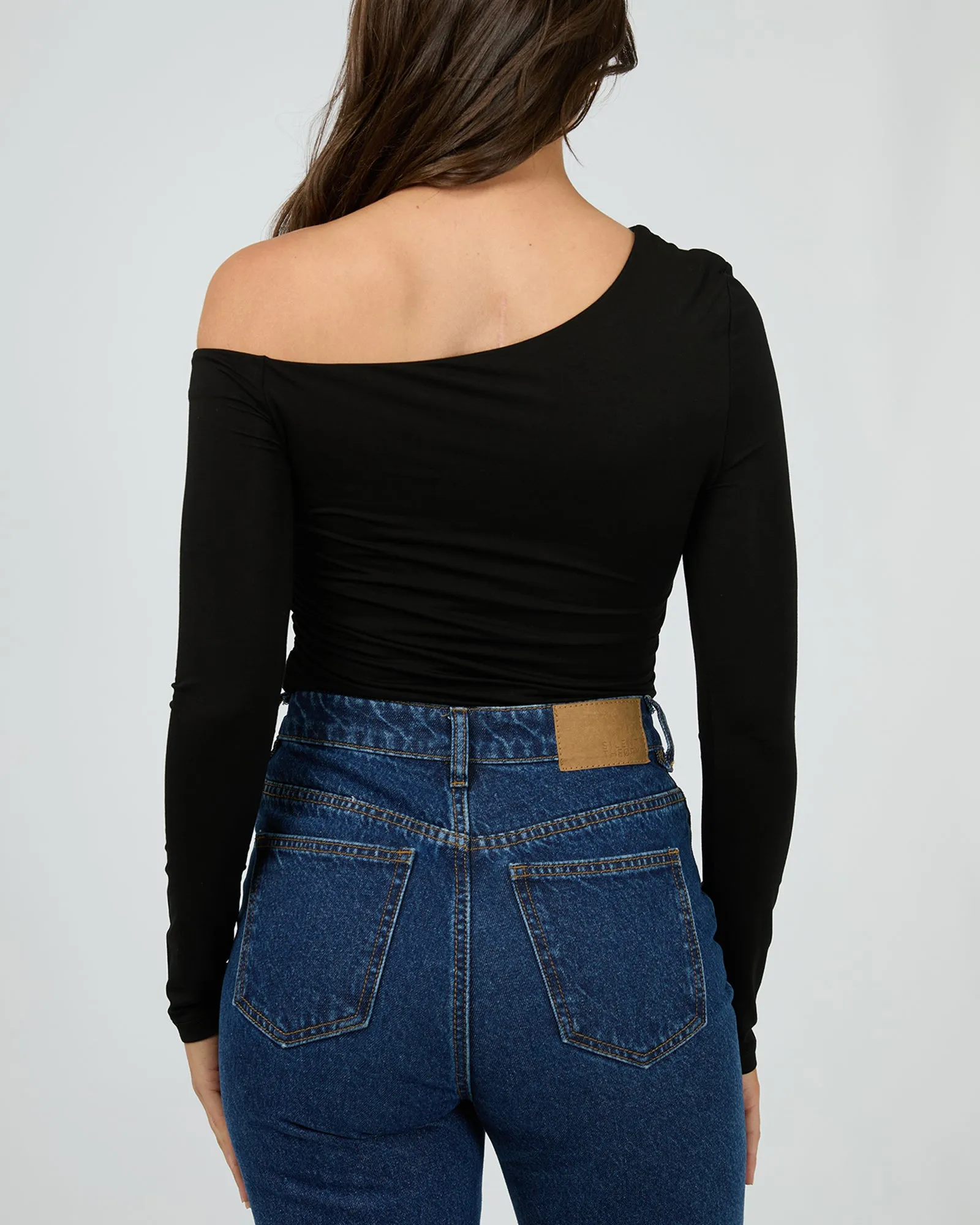 Silent Theory Evie Ruched Long Sleeve Black