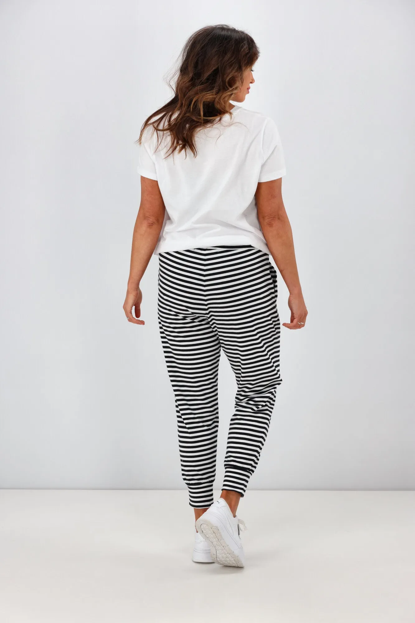 Silent Theory Falling Brick Stripe Pant Black White Stripe