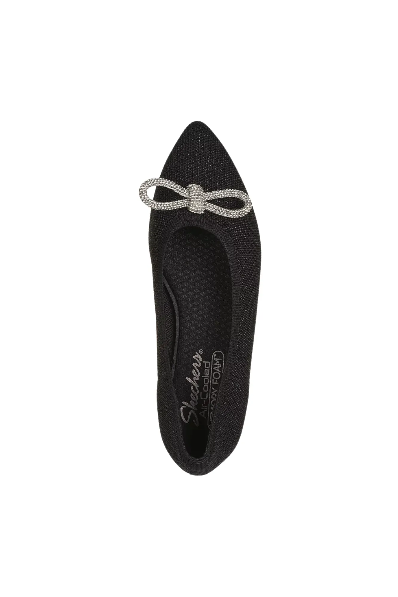 Skechers Cleo Point Glitzy Haze Ballet Flat Black