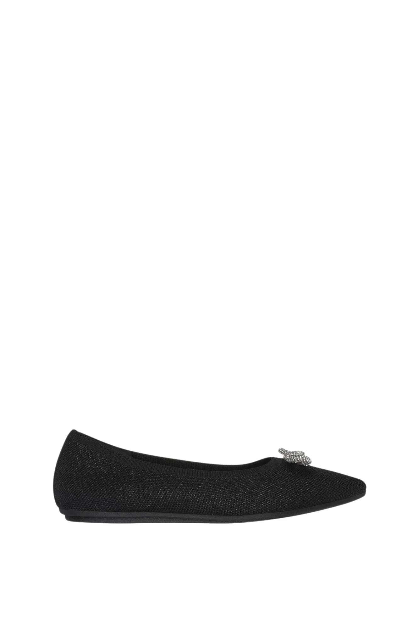 Skechers Cleo Point Glitzy Haze Ballet Flat Black