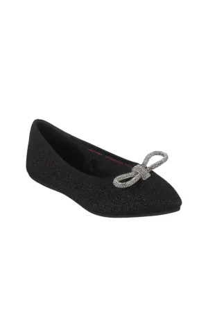 Skechers Cleo Point Glitzy Haze Ballet Flat Black