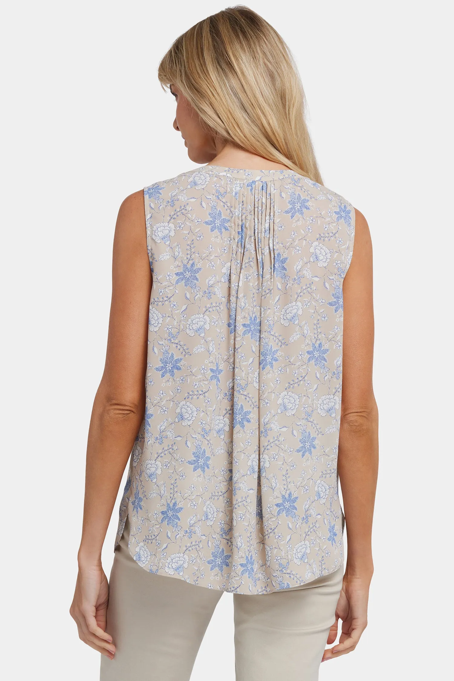 Sleeveless Pintuck Blouse - Antonia