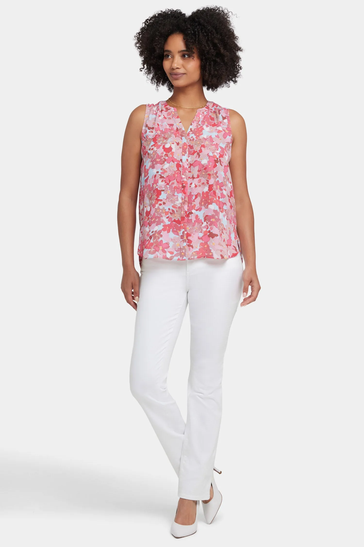 Sleeveless Pintuck Blouse - Luciana