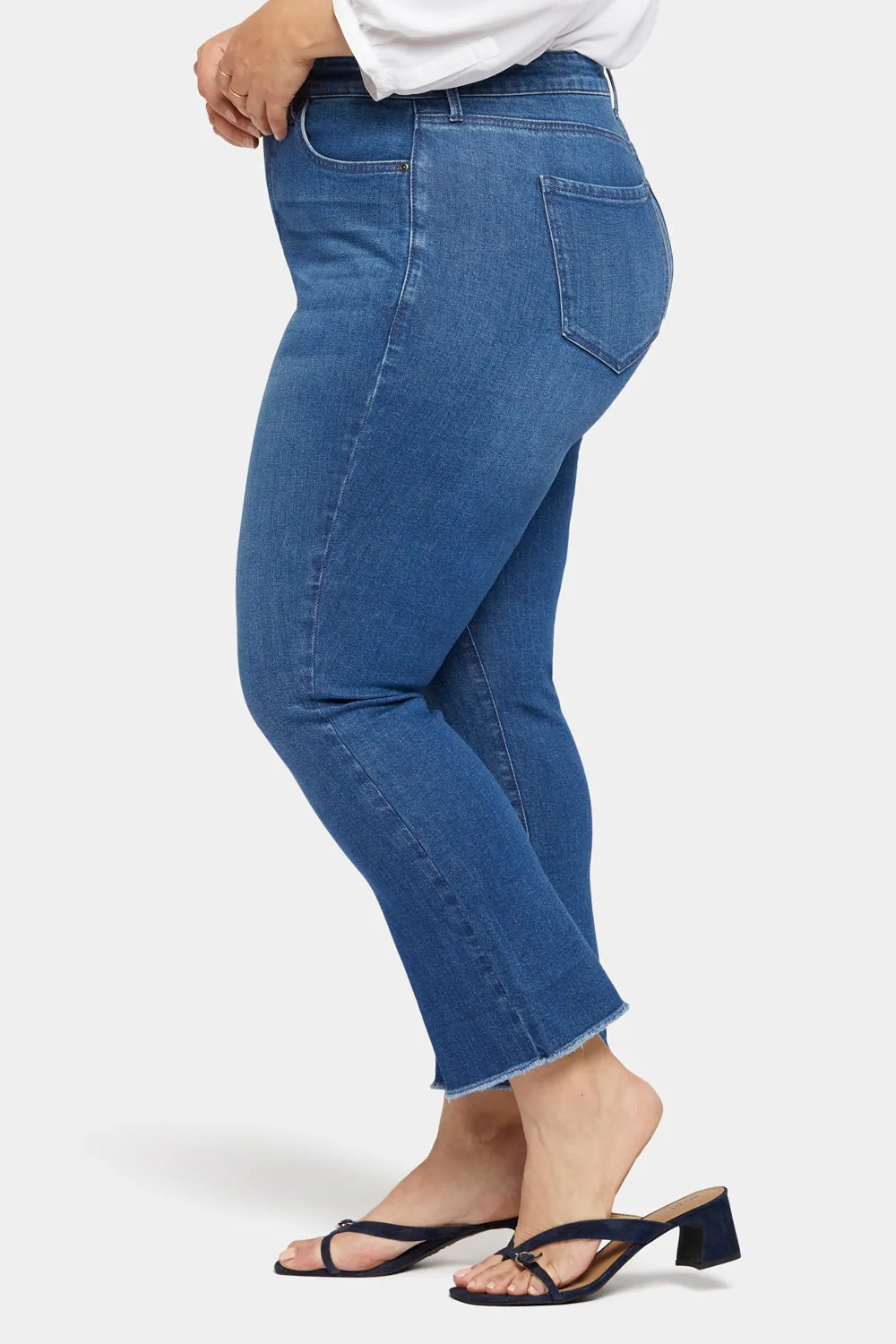 Slim Bootcut Ankle Jeans In Plus Size - Desire