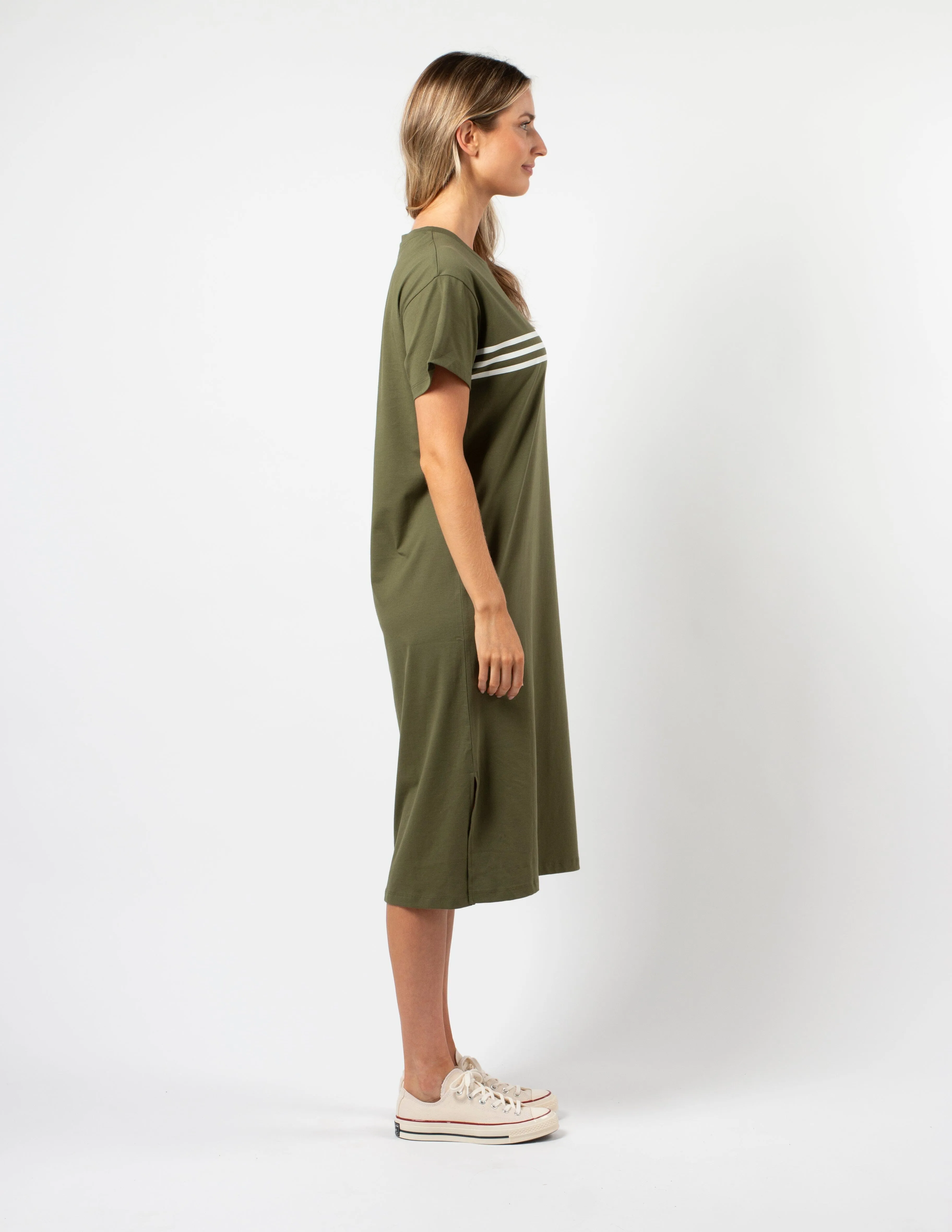 Stella   Gemma Maxie T-Shirt Dress Khaki White