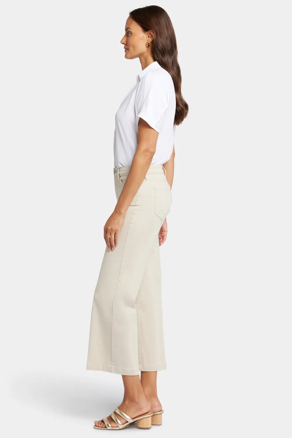 Teresa Wide Leg Ankle Jeans - Feather
