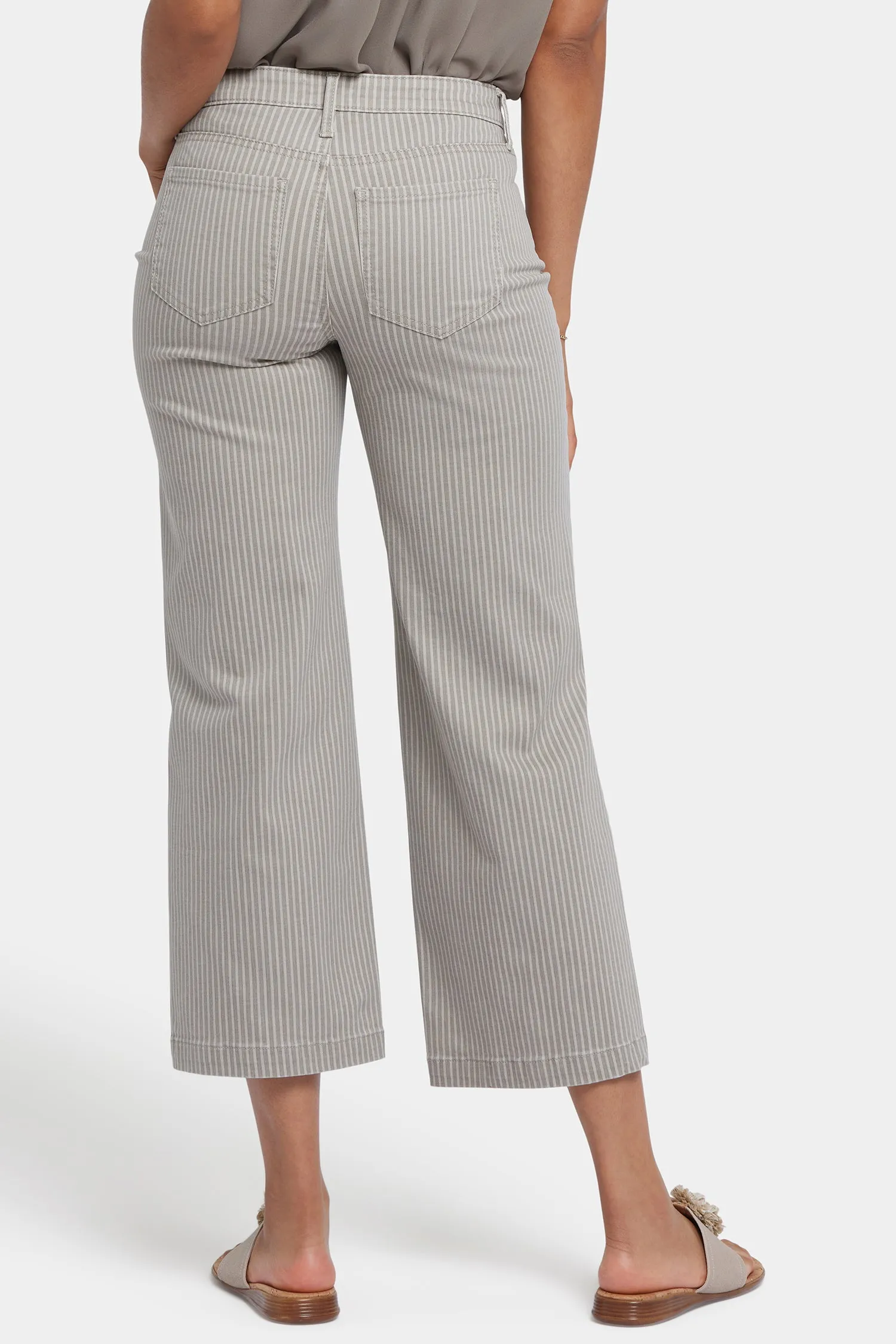 Teresa Wide Leg Ankle Jeans - Hidden Lodge Stripe