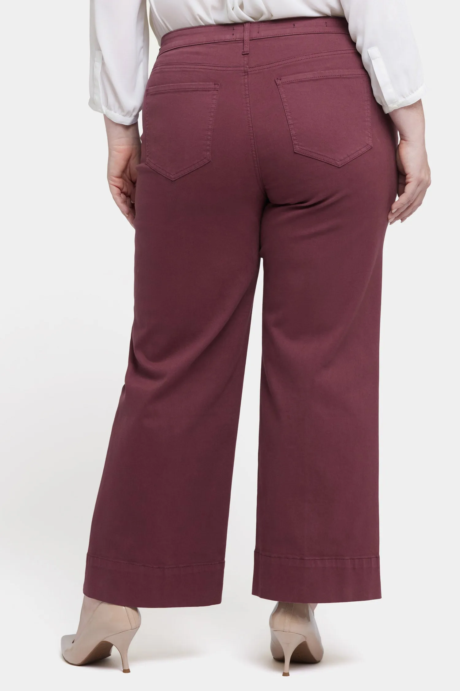 Teresa Wide Leg Ankle Jeans In Plus Size - Tavern