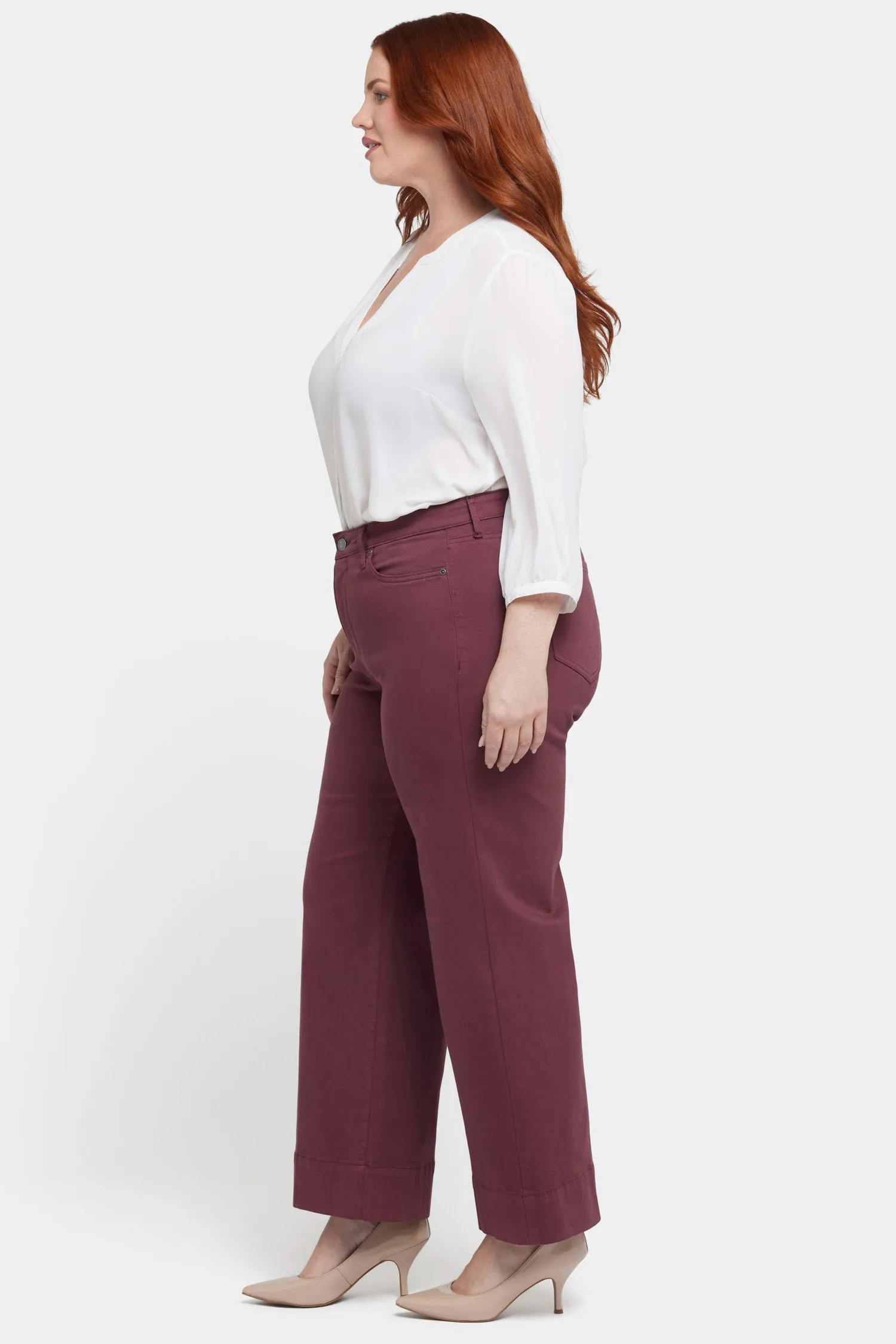 Teresa Wide Leg Ankle Jeans In Plus Size - Tavern