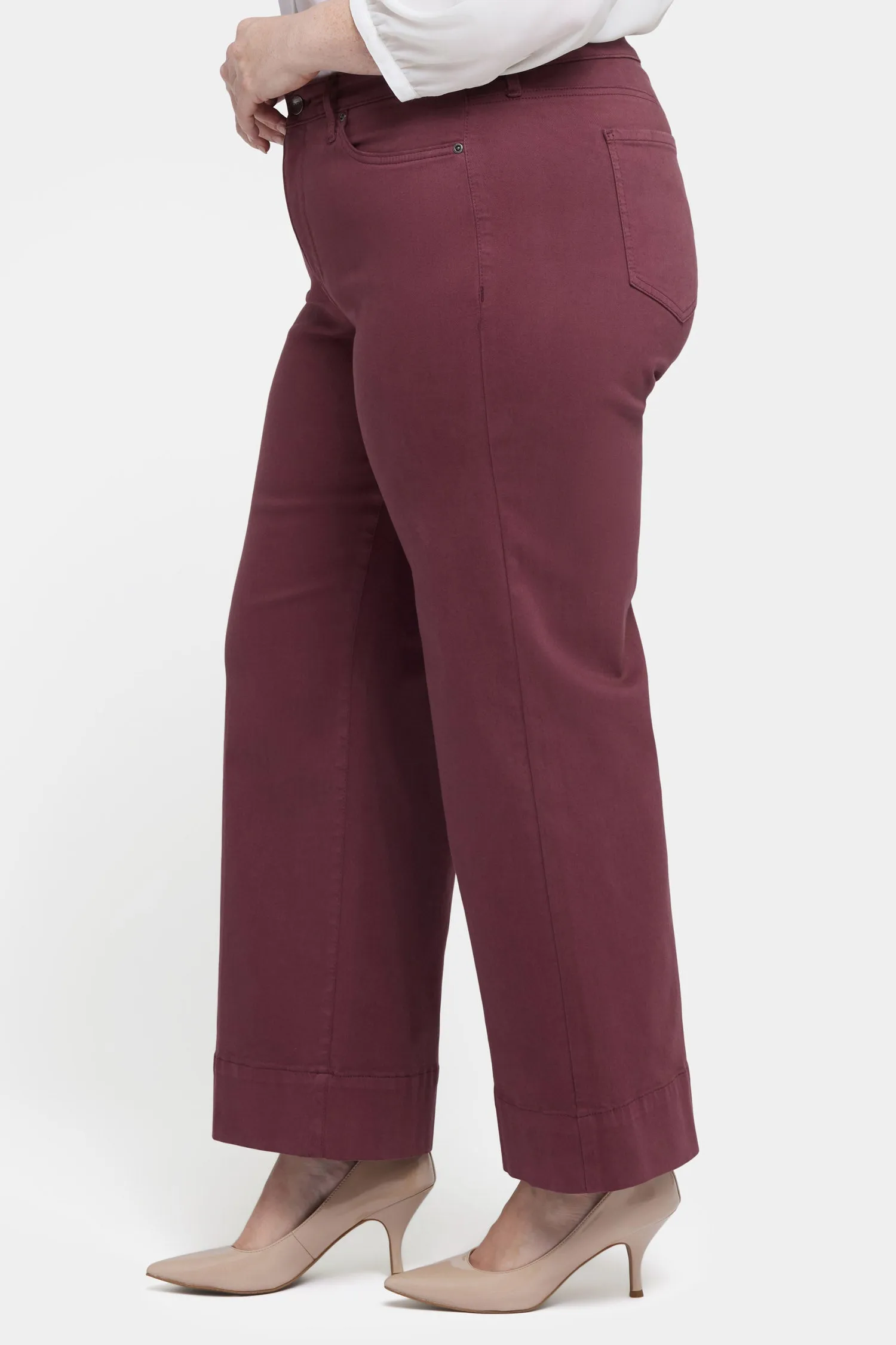 Teresa Wide Leg Ankle Jeans In Plus Size - Tavern