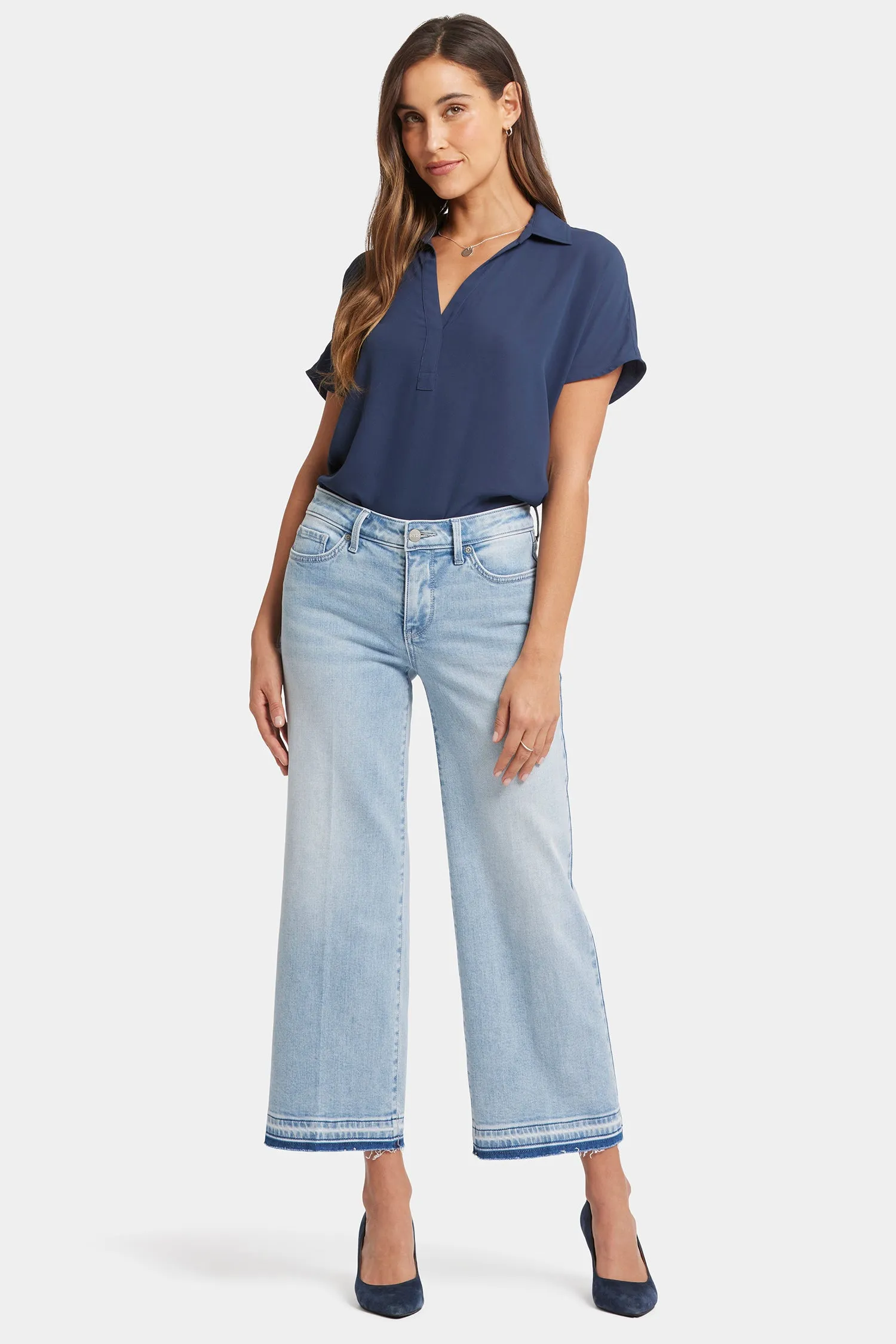 Teresa Wide Leg Ankle Jeans - Misty Ridge
