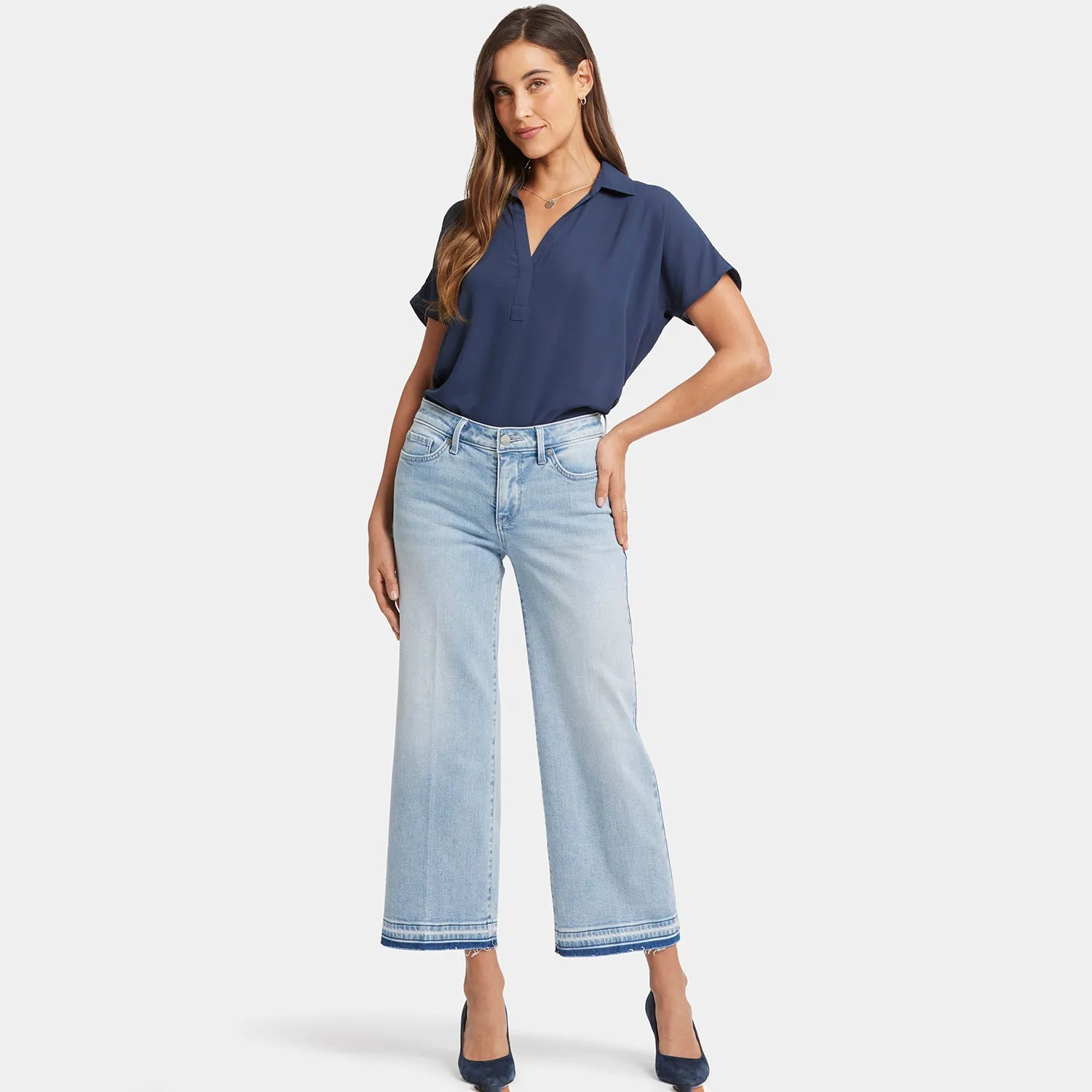 Teresa Wide Leg Ankle Jeans - Misty Ridge