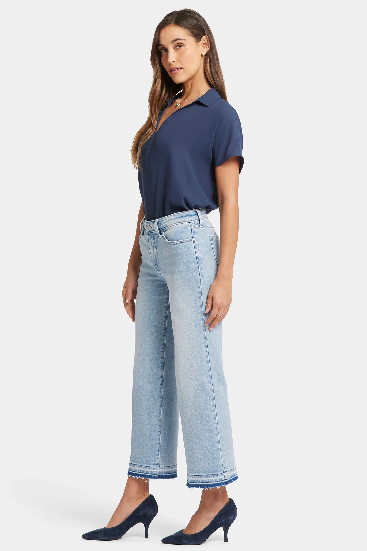 Teresa Wide Leg Ankle Jeans - Misty Ridge