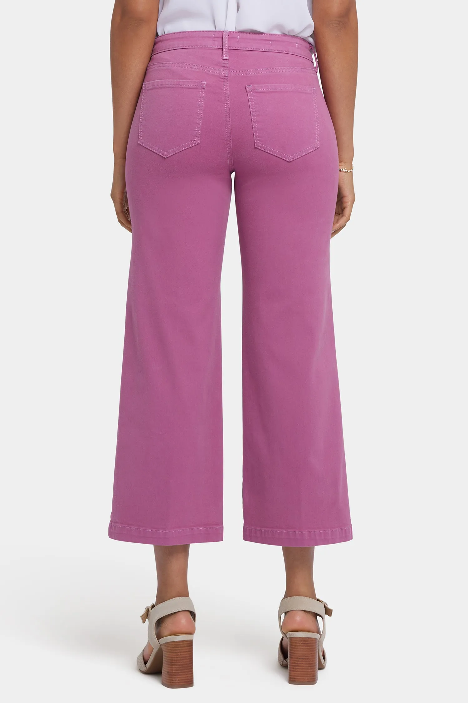 Teresa Wide Leg Ankle Jeans - Red Violet