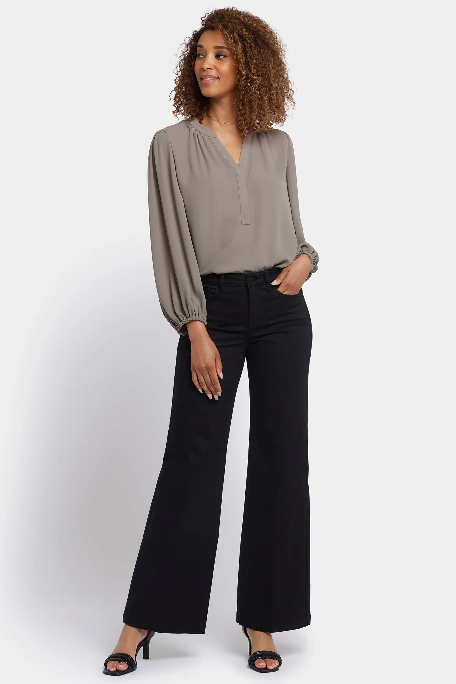Teresa Wide Leg Jeans - Black