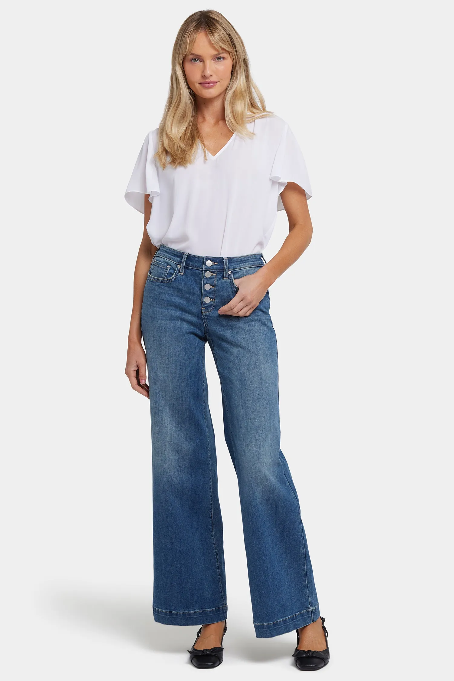 Teresa Wide Leg Jeans - Costa Brava