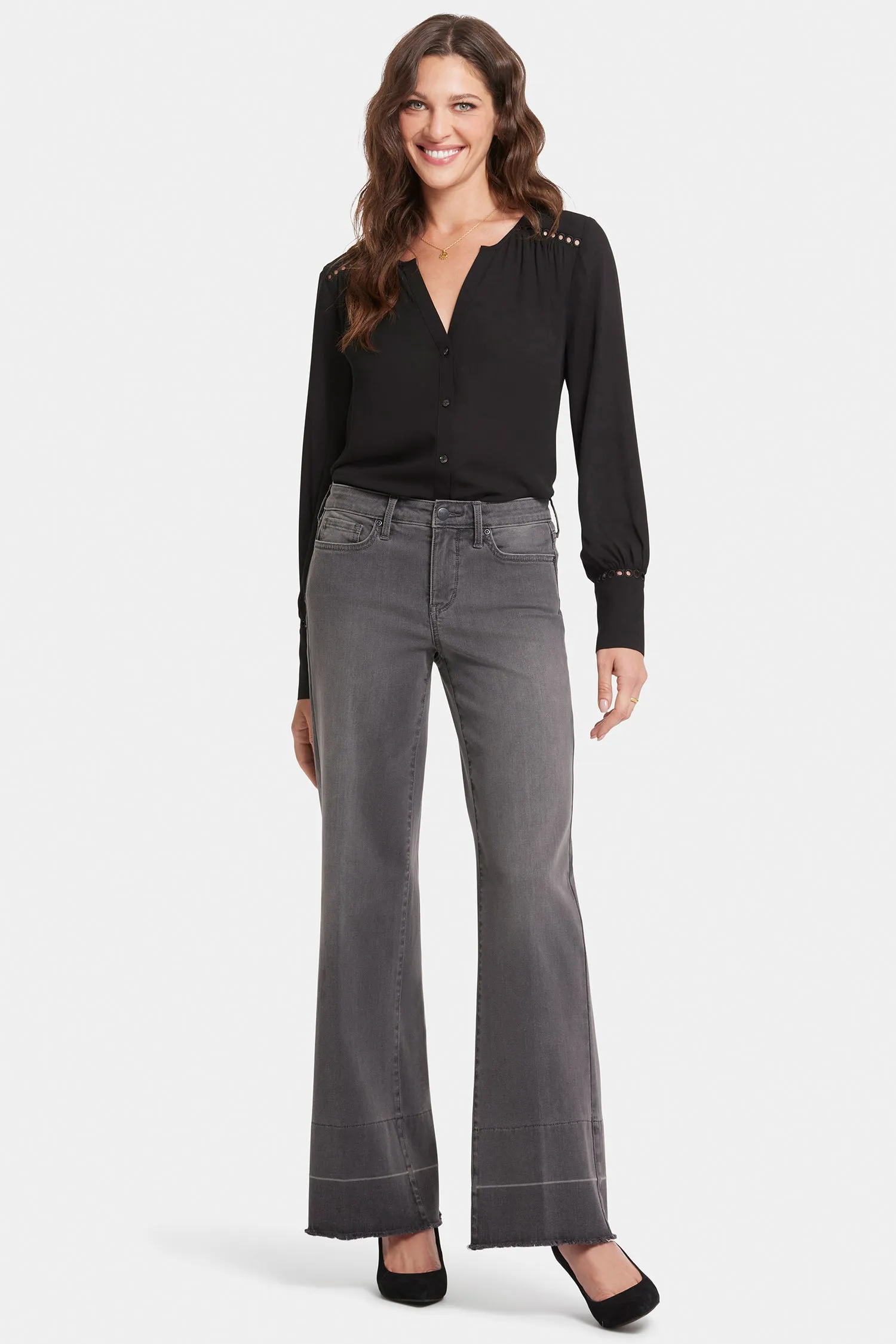 Teresa Wide Leg Jeans - Snow Shadow