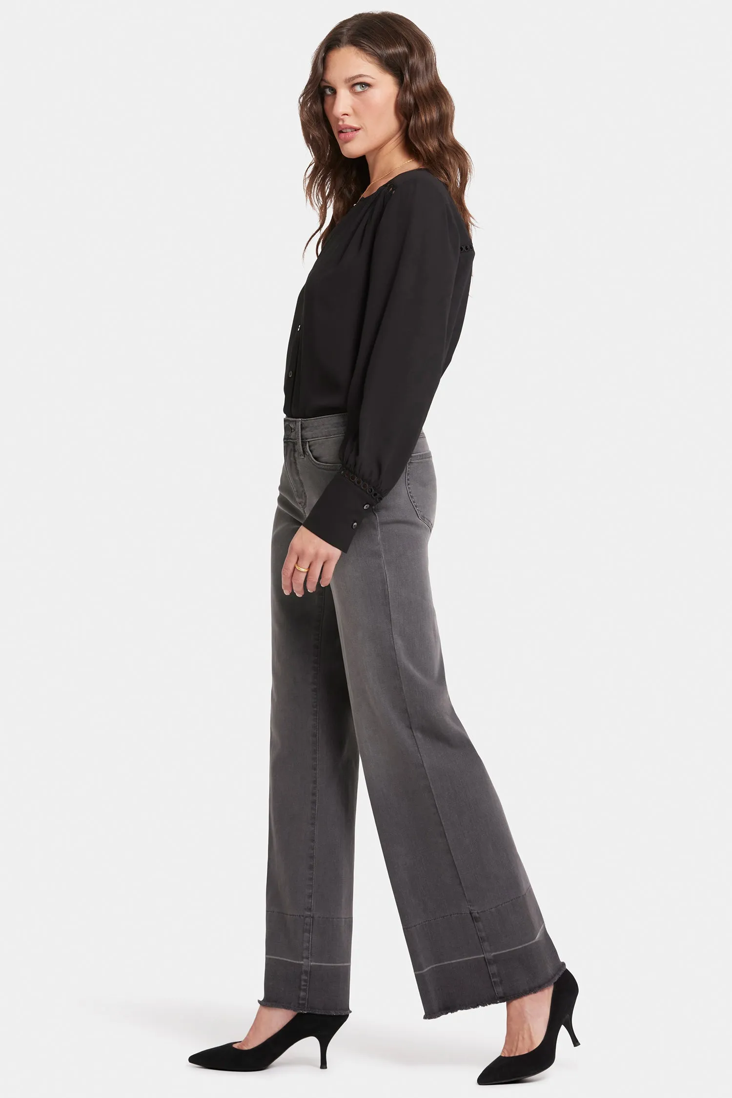 Teresa Wide Leg Jeans - Snow Shadow