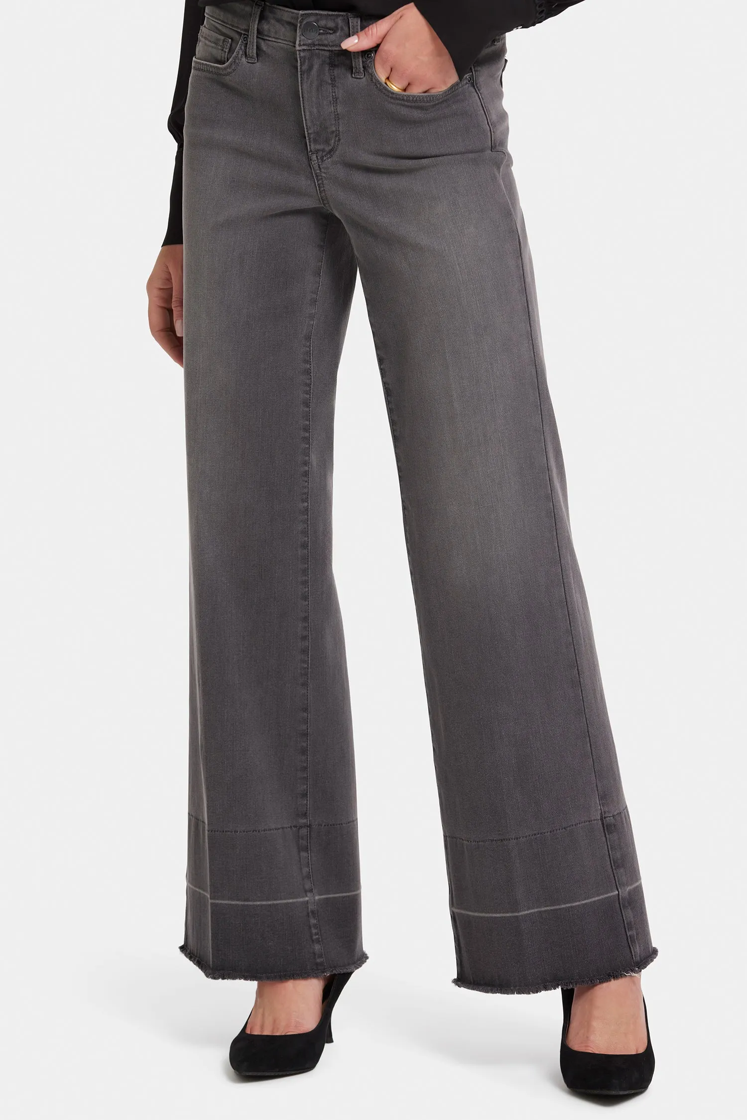 Teresa Wide Leg Jeans - Snow Shadow
