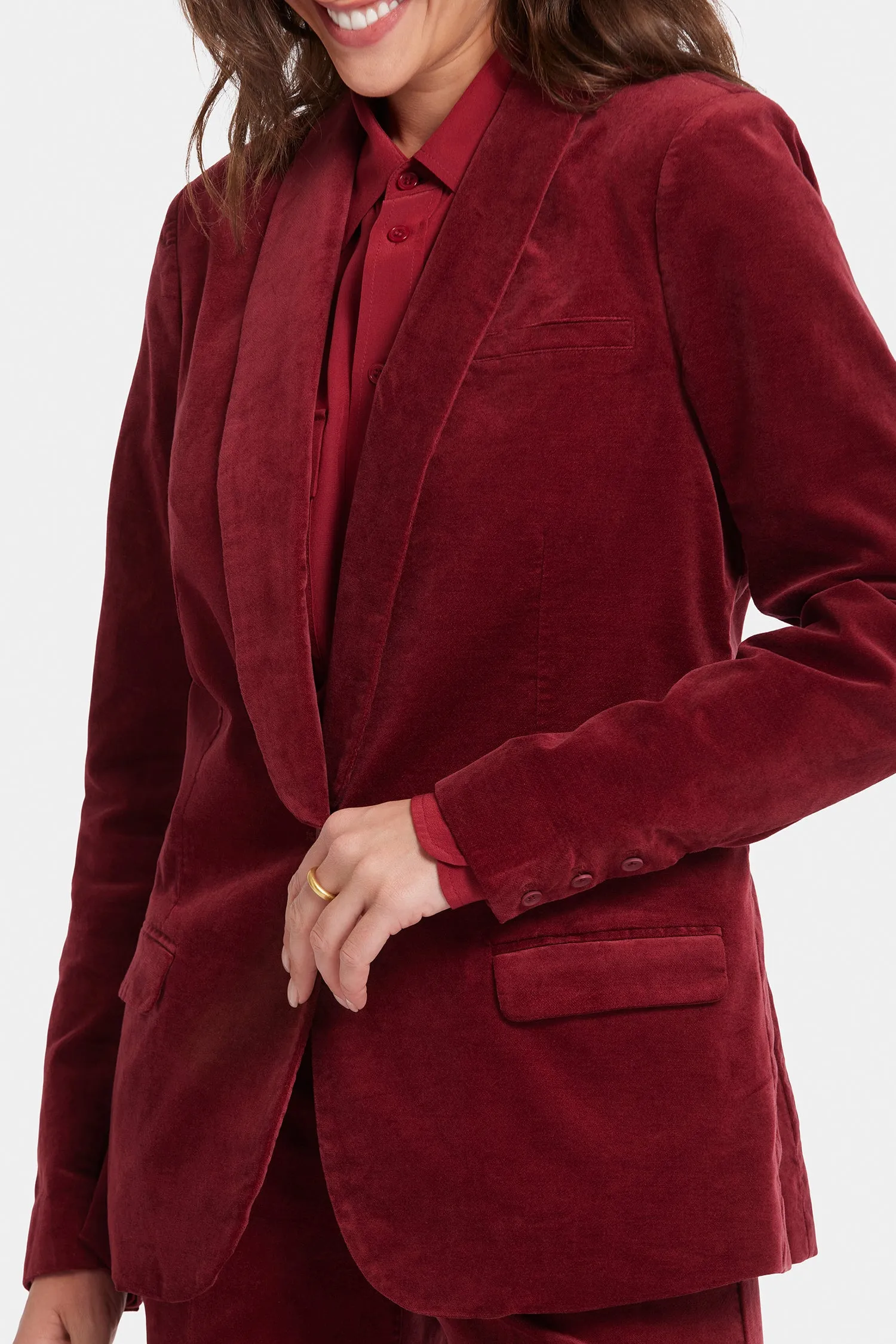 Tuxedo Jacket - Wild Currant