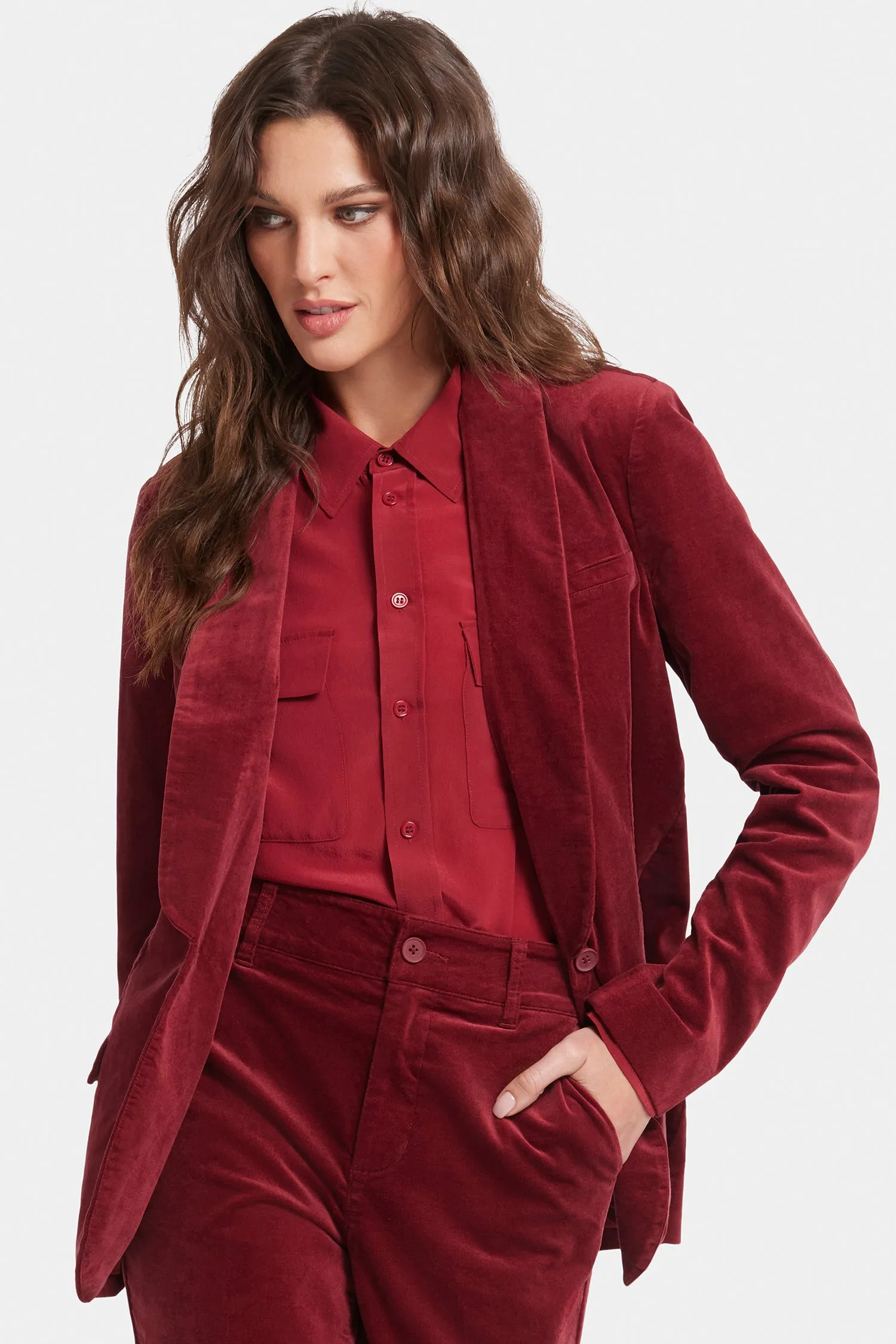 Tuxedo Jacket - Wild Currant