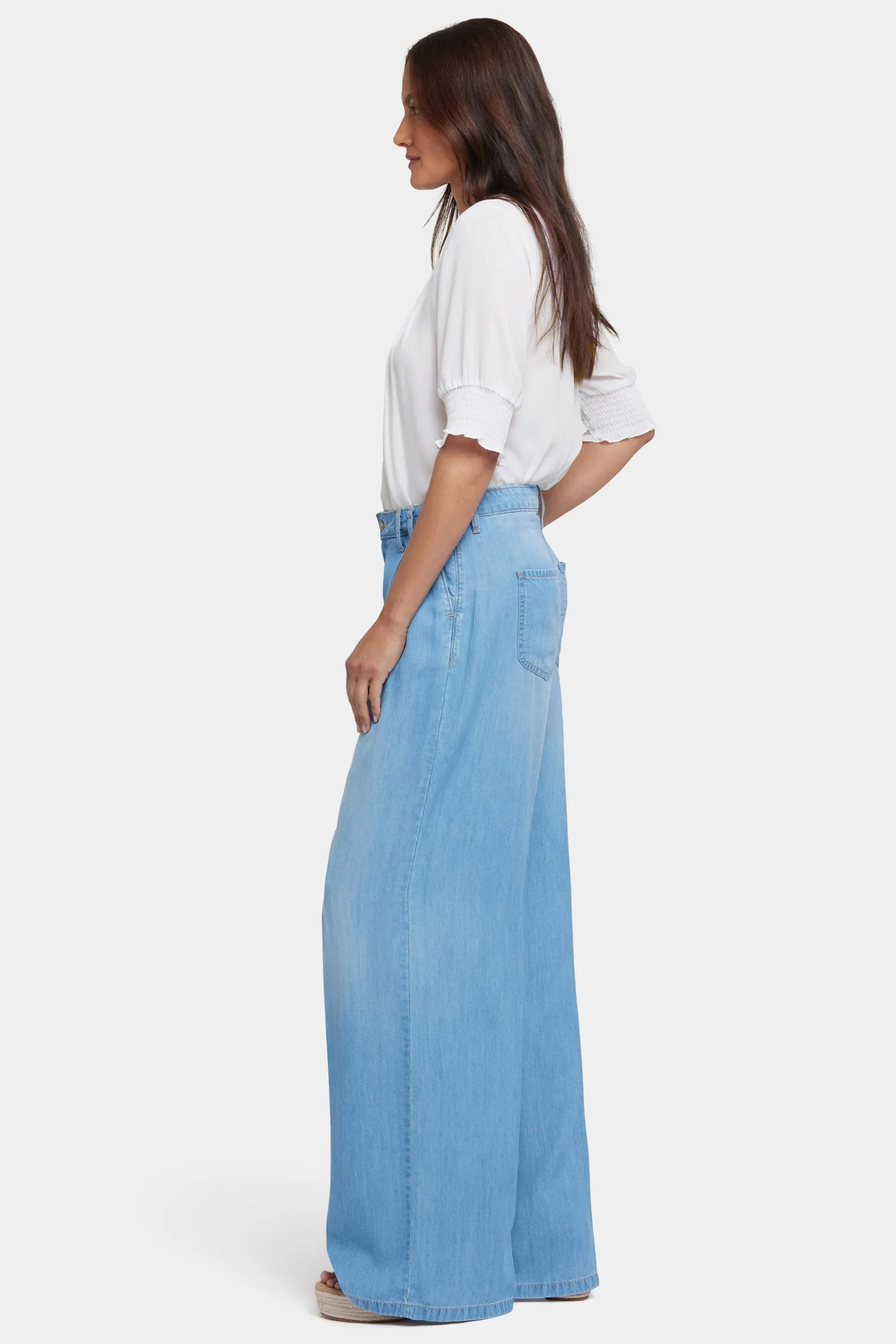 Whitney Pleated Trouser Pants - Canary Beach
